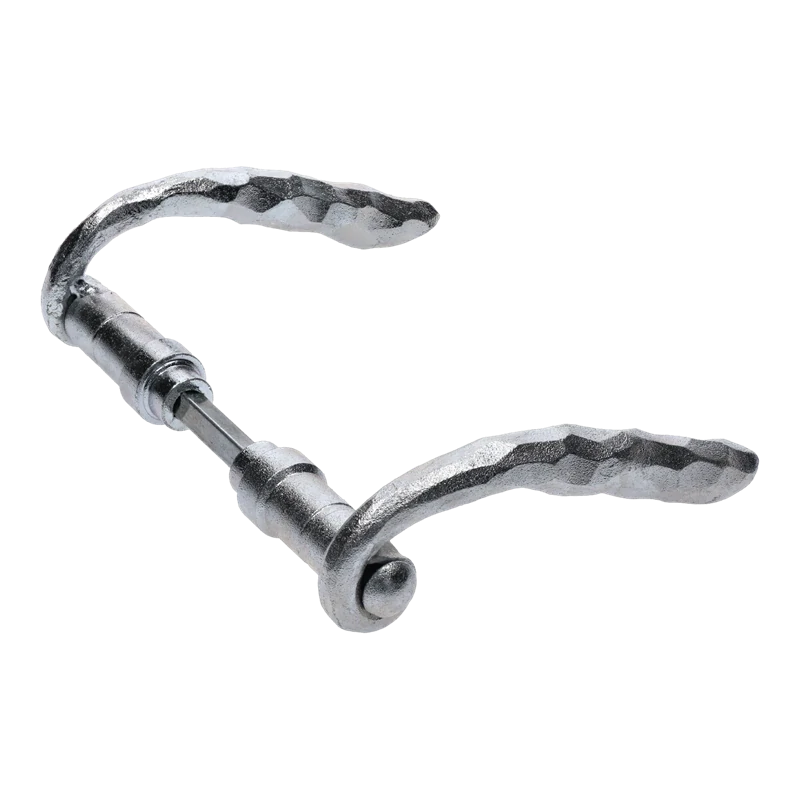 KLU28P Kľučka 140x80mm, priemer osadenia 18mm, zinok, pár