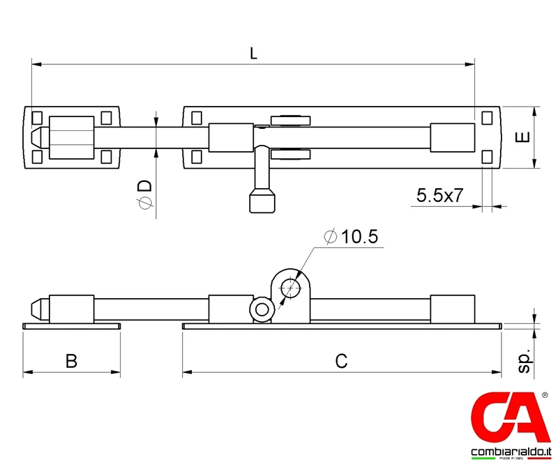 C299/100.10 Rígeľ ø 10mm, L: 100mm