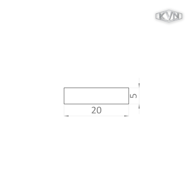 AL-PL20x5-6 Pásovina 20x5mm, L-6000mm, hliník bez povrchovej úpravy