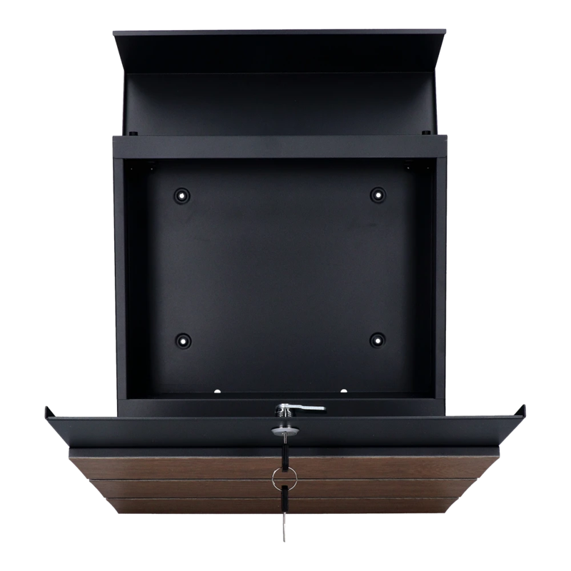 SMA-19 Poštová schránka, max. formát A4, Drevodekor/RAL 7016