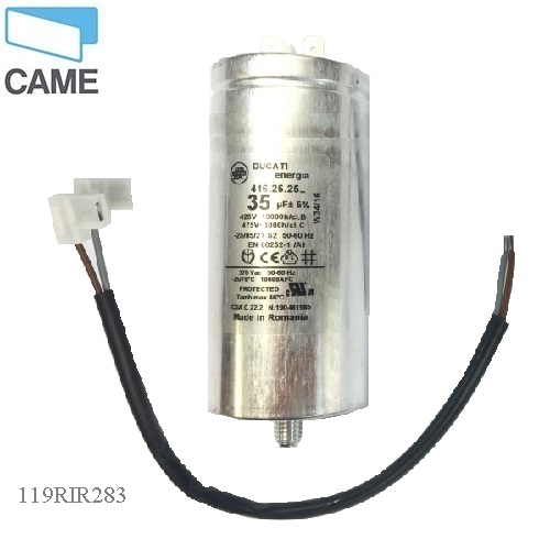CAME 119RIR283 - BK 2200 - 35 μF Kondenzátor s káblami a stopkou 