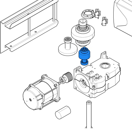 CAME 119RID091 - Prvý prevod motora pre FERNI F1100, 