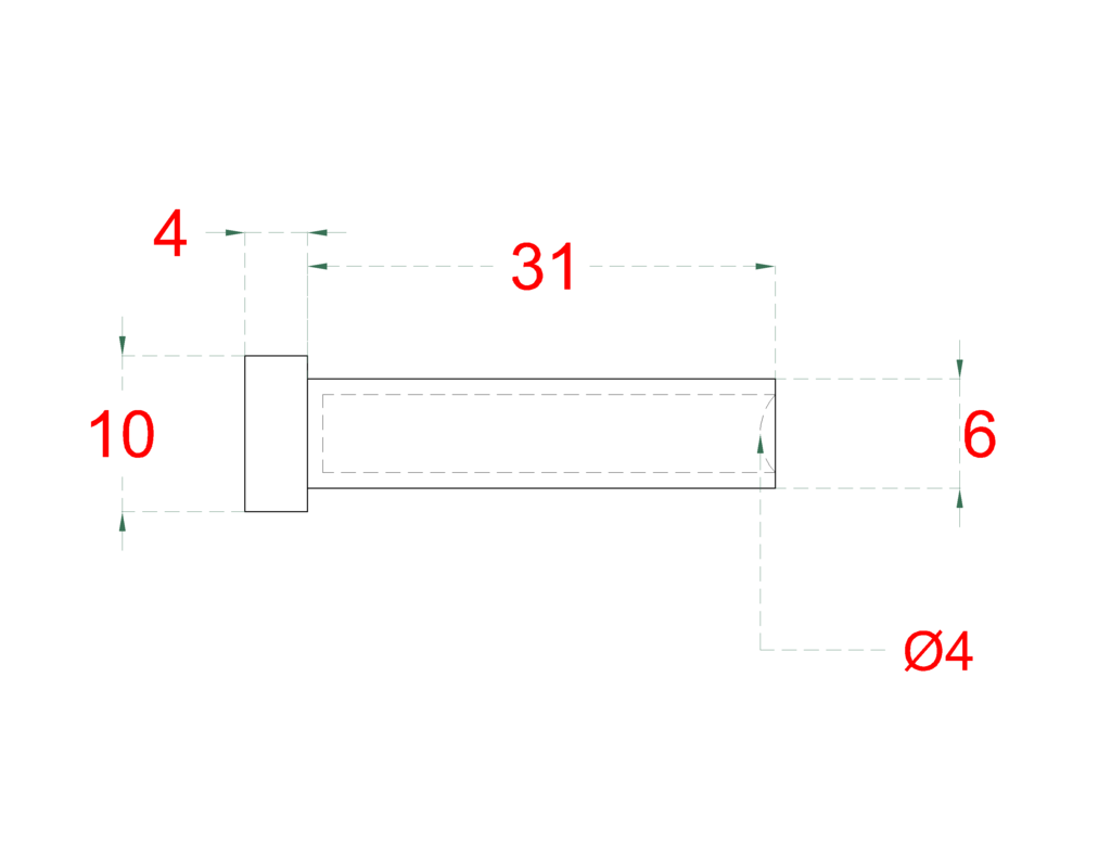 EB1-LL04 lepiaci úchyt pre nerezové lanko ø4mm, nerez AISI304