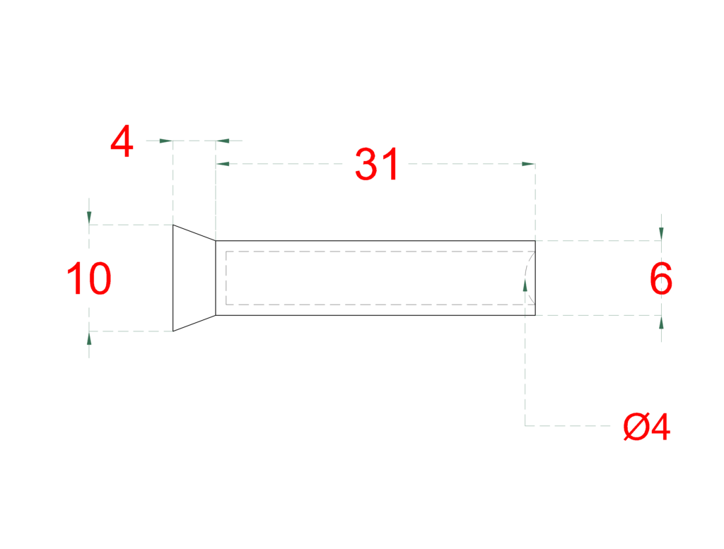 EB1-LL44 lepiaci úchyt pre nerezové lanko ø4mm, nerez AISI304
