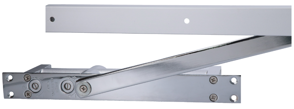 ESZ-305 skrytý hydraulický zatvárač (230x33x57mm), max. dĺžka dverí: 1200mm /max. váha dverí: 65kg, materiál: AL s povrchovou úpravou - šedá