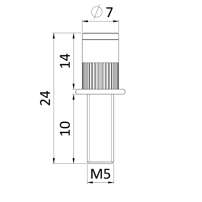 RNB-M8 Nitovacie skrutky