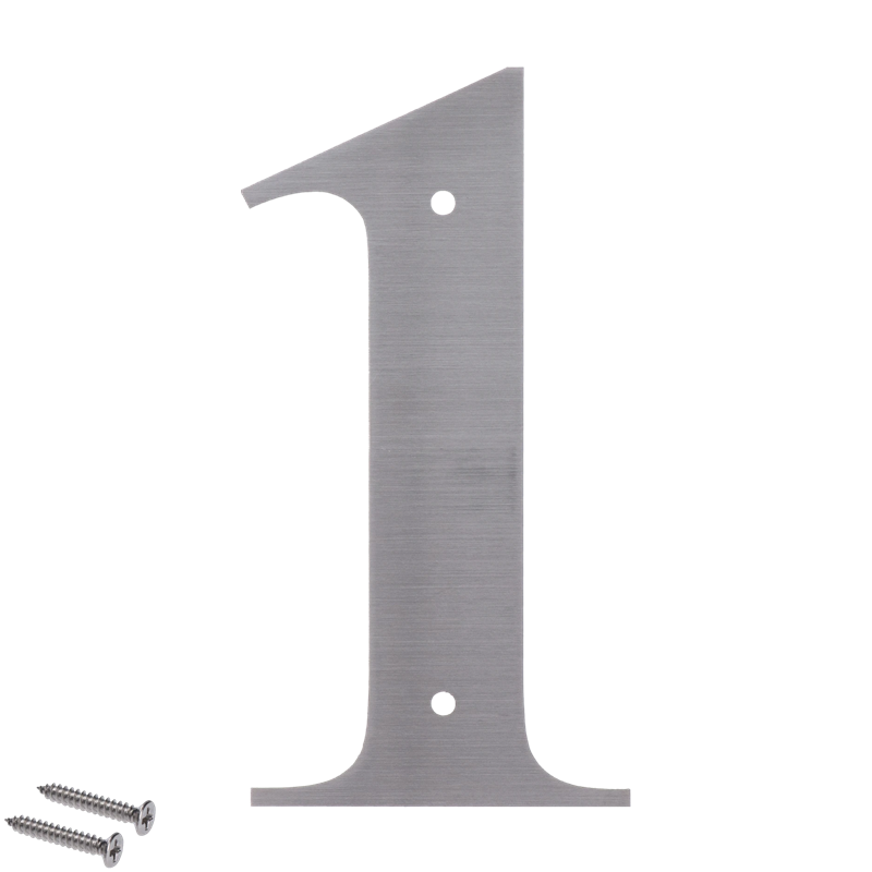 EB1-CD156 - Domové Číslo  0-9, (156x1.5mm), s dierami, brúsená nerez K320 / AISI 304