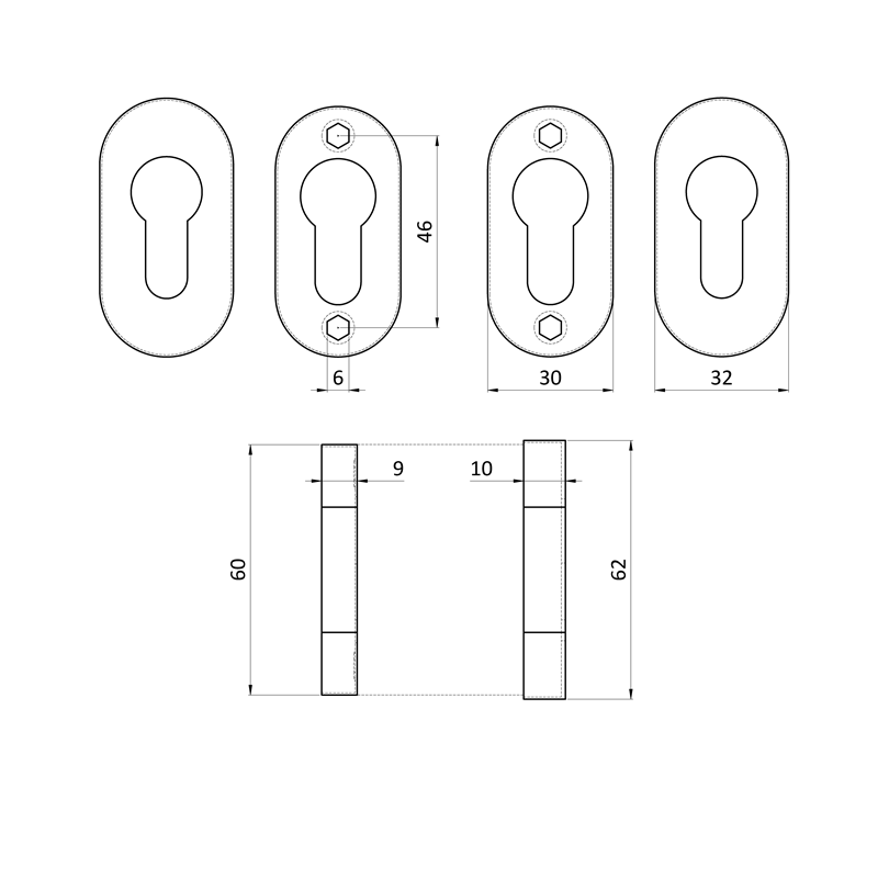 EB1-KLD84N-B - kľučka nerezová (pár) vrátane dolnej rozety, balenie: 2ks kľučka + príslušenstvo k montáži, farba: čierna, brúsená nerez K320 /AISI304