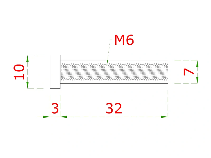 EB1-LZM6 úchyt pre držiak na nerezové lanko, so závitom M6, brúsená nerez K320/AISI304