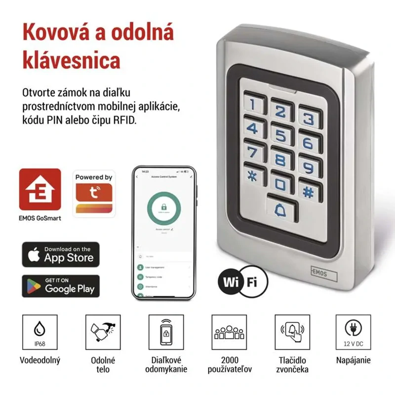 GoSmart Kódová klávesnica IP-006AX, WiFi -H5023 