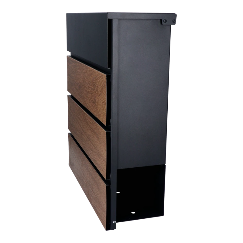 SMA-19 Poštová schránka, max. formát A4, Drevodekor/RAL 7016