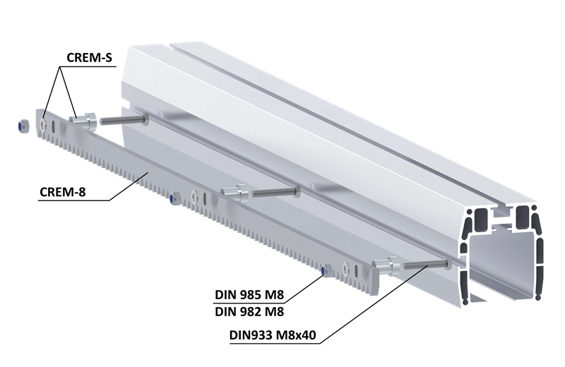 AL-C106x95-1 - C profily 106 x 95 mm s otvormi, 1  m, hliník bez úpravy