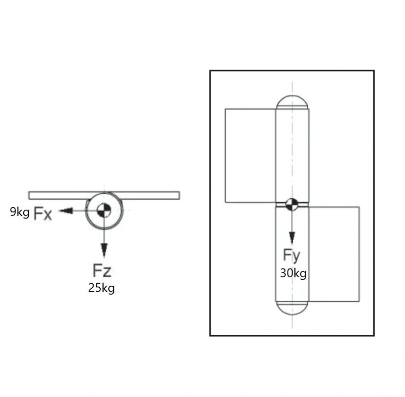 C240/60SX pánt s platňou dvojdielny 60mm (ľavý)