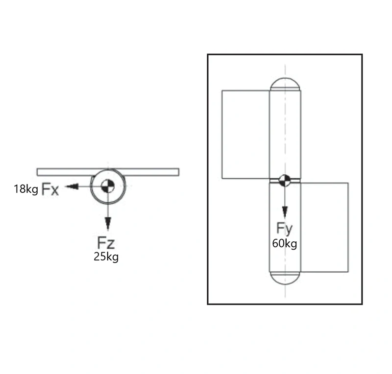C240/80SX pánt s platňou dvojdielny 80mm (ľavý)