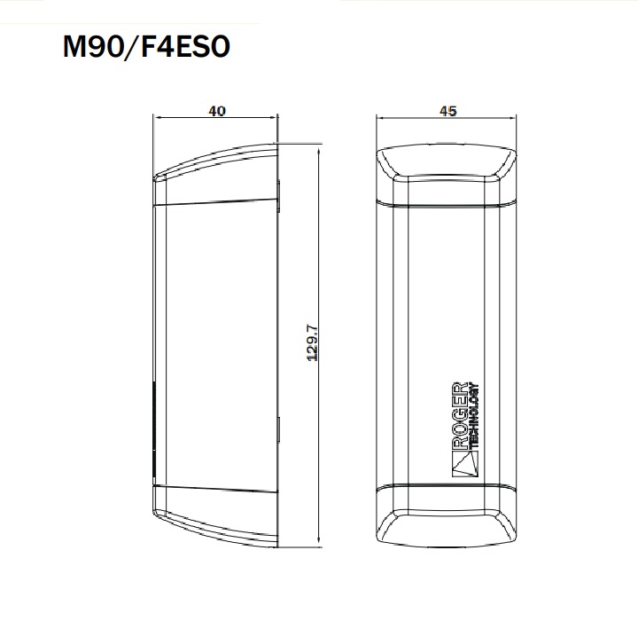 Roger M90/F4ESO Pár fotobuniek ​​nastaviteľných 210° horizontálne, 15° vertikálne, Kompatibilný s motormi BRUSHLESS!