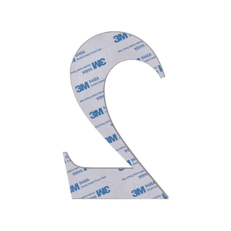 EB1-CD3M127-07 Domové číslo 7, (127x1.5mm), s 3M páskou, brúsená nerez K320 / AISI 304