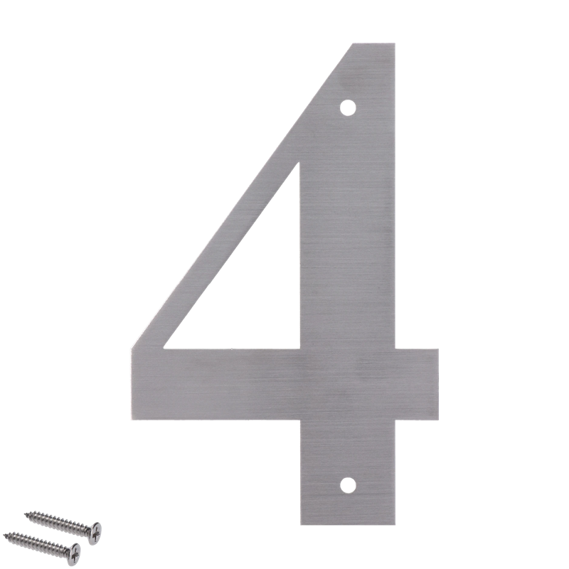 EB1-CD156 - Domové Číslo  0-9, (156x1.5mm), s dierami, brúsená nerez K320 / AISI 304