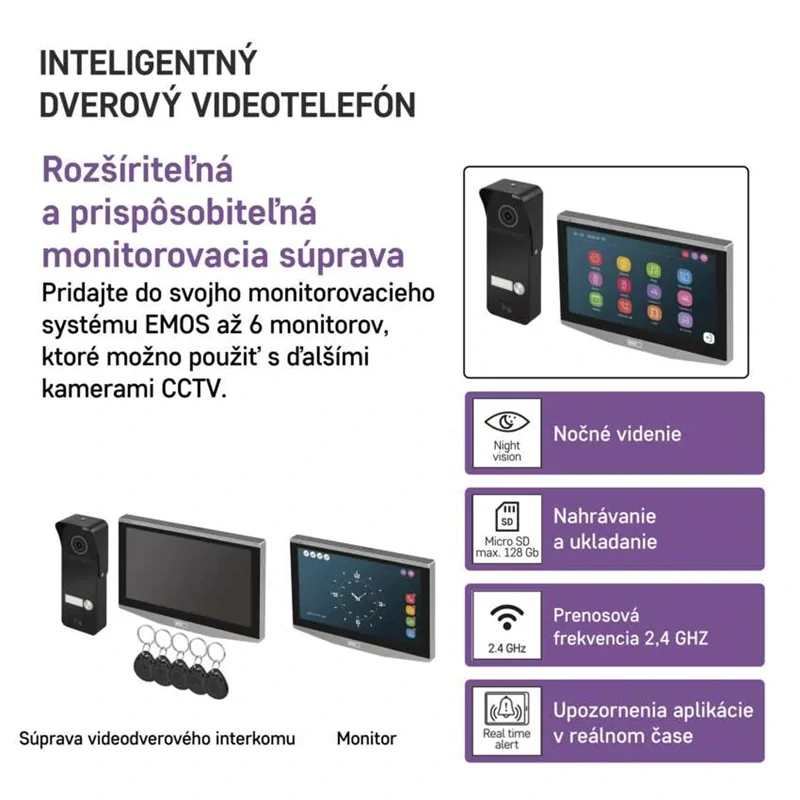 H4020 GoSmart Sada domáceho videovrátnika EMOS IP-750A s WiFi