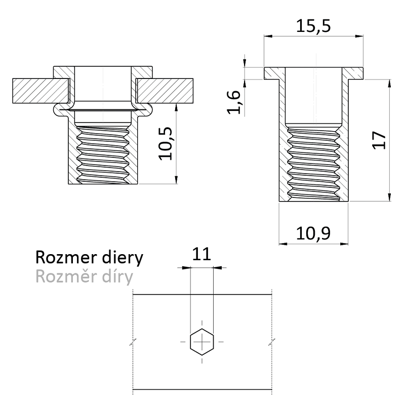FH-FHB matica nitovacia M10