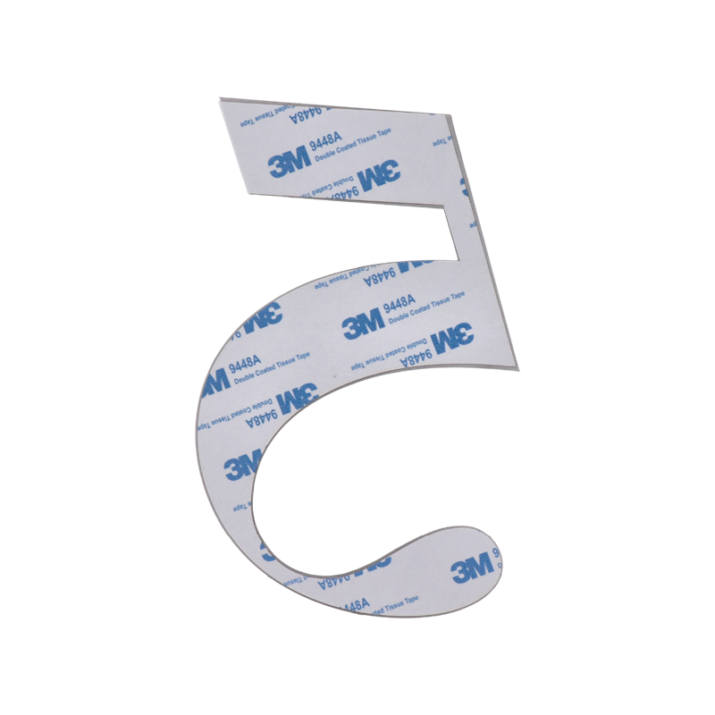 EB1-CD3M127-07 Domové číslo 7, (127x1.5mm), s 3M páskou, brúsená nerez K320 / AISI 304