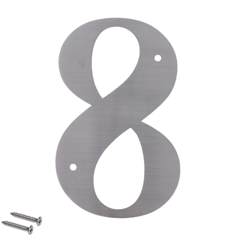 EB1-CD156 - Domové Číslo  0-9, (156x1.5mm), s dierami, brúsená nerez K320 / AISI 304