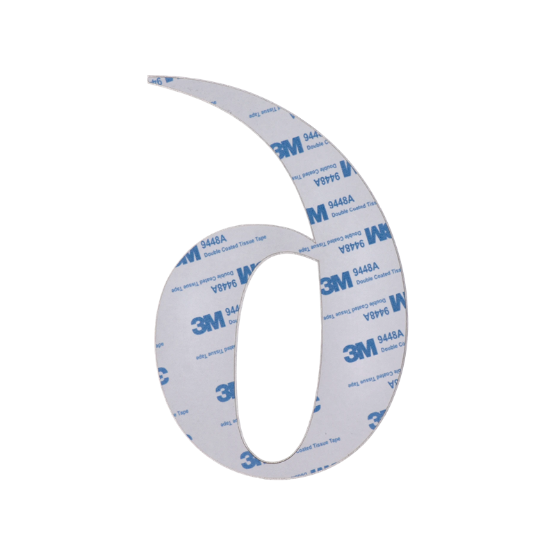 EB1-CD3M127-07 Domové číslo 7, (127x1.5mm), s 3M páskou, brúsená nerez K320 / AISI 304