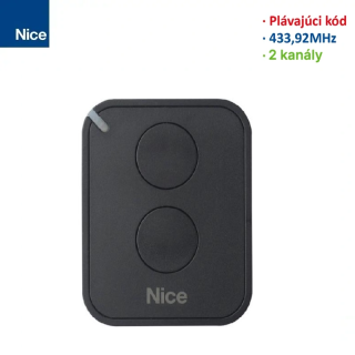NICE FLO2RE ERA vysielač 2 kanálový, plávajúci kód, 433,92MHz, séria Flor