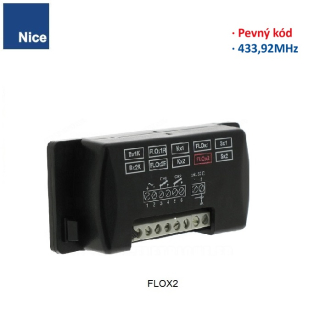 NICE FLOX2 externý prijímač, pevný kód, 2 kanály