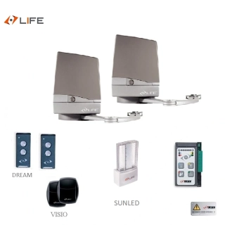LIFE ARMOR - 1x DREAM,1x VISIO,1x SUNLED, sada pre dvojkríd. brány, max. šírka krídla 2 bm