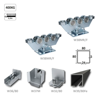 W Set80/Fe-8  (80x80x5mm) do 5,5m/400kg