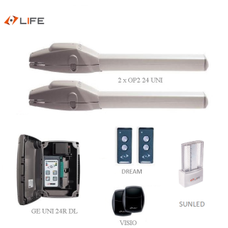 LIFE OP2 24 UNI 042 (DL) - 2xOP2 UNI 24V,2xFIDO2, 1x VISIO, 1xSKANX, 1xSPL-24V