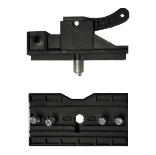 Vonkajší a vnútorný vozík so 4 upevňovacími skrutkami. 