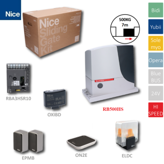 KIT-Robus500 - 1x RBA3HS,1x OXI,1x EPMB,1x ON2E,1x ELDC, HI-SPEED rýchly pohon pre posuvnú bránu do 500kg/ 7m 