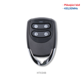 T3401 - 4-kanálový vysielač, plávajúci kód, čierny, kompatibilný len s prijímačom HRX13