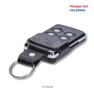 T6405 - 4-kanálový vysielač s posuvnou krytkou, plávajúci kód, čierny, kompatibilný len s prijímačom HRX13