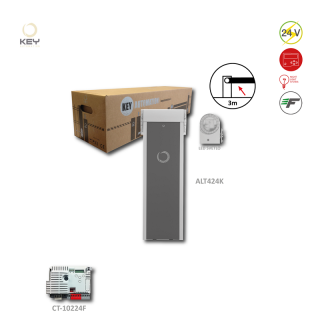 KEY ALT324KF rýchla závora do 3m so zabudovaným majákom (24V,150W) s  CT-10224, 