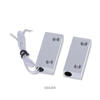 GSA204 - povrchový magnetický bezdotykový hliníkový spínač 50x17x10 mm, dosah 1.5 cm