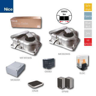 NICE FABKIT3024HS-KIT - rýchle motory 90°= 8sek,. podzemná sada pre  bránu do 3m / krídlo 24V