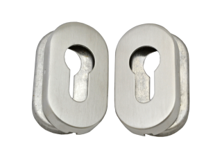 EB1-KGS1N oválna rozeta na cylindrickú vložku (66x32mm), bal. : 1 pár, brúsená nerez K320 /AISI304, spodná časť nerez