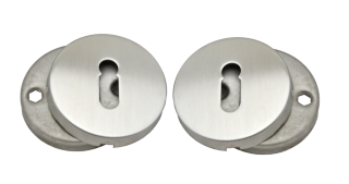 EB1-KGK9 okrúhla rozeta na dózický zámok (ø 52mm), bal. : 1 pár, brúsená nerez K320 /AISI304