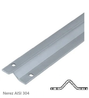 C906IX nerezový profil V Combi Arialdo pre posuvné brány, nerez /AISI304, cena za kus