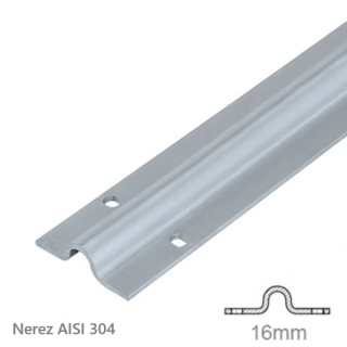 C902IX/16 nerezový profil U ø 16mm Combi Arialdo pre posuvné brány, nerez /AISI304, cena za kus