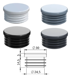 ZO30 Okrúhle, materiál polyetylén,  Antracit, Biela, Čierna, Šedá