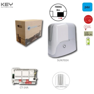 KEY SUN80 pohon pre posuvnú bánu do 700kg, 1x SUN7024 (24V, 500W, 26Nm), 1x CT-14A