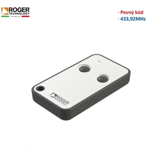 E80/TX52R/2 Diaľkový ovládač Roger  2 kanálový ovládač, pevný kód - 433,92 MHz