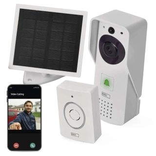 GoSmart H4030 Domový bezdrôtový batériový videozvonček IP-09D s wifi a solárnym panelom