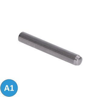 DIN1473 ryhovaný kolík s rovnobežným drážkovaním po celej dĺžke a skosením DIN 1473 AISI 303/A1