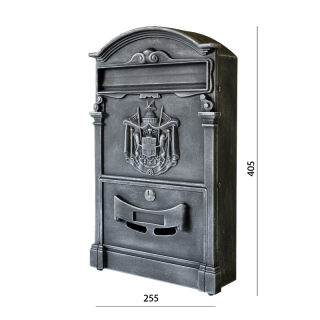 580/AL AG patina - poštová schránka, 255x405x90mm, strieborná patina