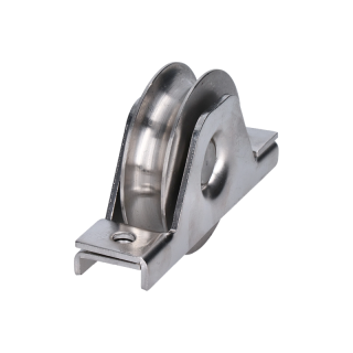 E1-K78/16-U - Kladka ø 78mm pre zapustenie do jokla, pre profil C902IX16, nosnosť (celej brány) 400kg, nerez /AISI304