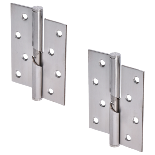 EB1-ZP04-P - nerezové pánty pridvihovacie 2ks (pravé), 100x75x2.5mm, max. nosnosť: 80 kg (2 pánty), brúsená nerez K320 /AISI304